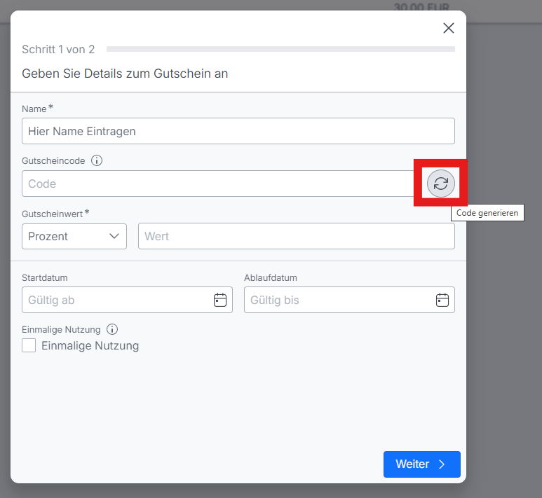 Cituro-Button Code generieren
